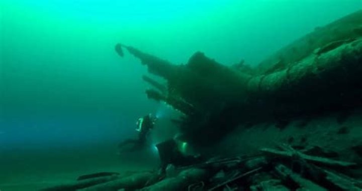 German U-Boat Sunk In World War II Photographed Off The English Coast